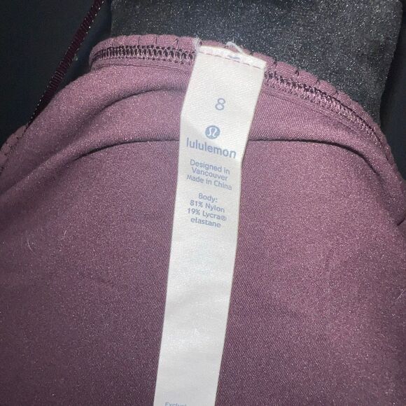 Lululemon Iconic Wrap Plum Purple Womens 8 Luon Pullover - Picture 6 of 6